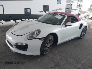 2015 Porsche 911 Turbo with VIN WP0CD2A9XFS178490, listed as a IAAI auction lot 41383315 with 14,345 mi miles. Bid and sale history available at carsss.com. Image 18.