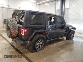 2018 Jeep Wrangler Unlimited Rubicon z VIN 1C4HJXFG0JW113054, wystawiony jako Copart lot #55884355 z przebiegiem Nie podano mil oraz Szkoda całkowita • Salvage title. Historia ofert i sprzedaży dostępna na DreamBid. Obrazek 3.