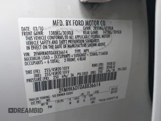 2010 Ford Flex Limited w/Ecoboost with VIN 2FMHK6DT0ABB36614, listed as a IAAI auction lot 42032803 with 137,200 mi miles. Bid and sale history available at carsss.com. Image 9.