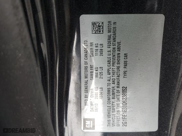 2013 Chevrolet Camaro LS with VIN 2G1FE1E30D9238052, listed as a Copart auction lot 41528105 with 167,902 mi miles and Salvage Title. Bid and sale history available at carsss.com. Image 12.