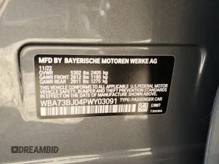 2023 BMW 5 Series 540i xDrive with VIN WBA73BJ04PWY03091, listed as a Copart auction lot 83214504 with Not Provided miles and Salvage Title. Bid and sale history available at carsss.com. Image 13.