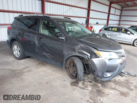2015 Toyota RAV4 LE with VIN JTMBFREV0FJ044955, listed as a IAAI auction lot 41965740 with 119,311 mi miles. Bid and sale history available at carsss.com. Image 1.