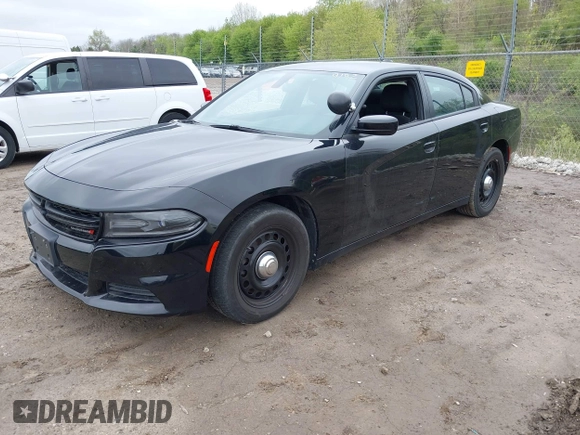 2019 Dodge Charger Police with VIN 2C3CDXKT8KH515011, listed as a IAAI auction lot 42184955 with 110,386 mi miles and . Bid and sale history available at DreamBid. Image 17.