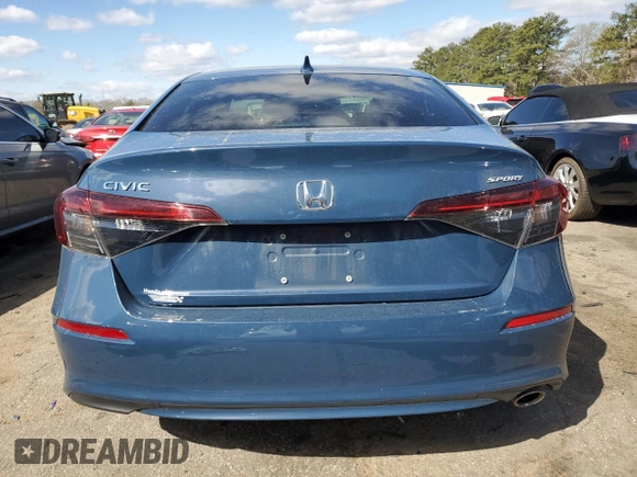 2025 Honda Civic Sport with VIN 2HGFE2F53SH533227, listed as a Copart auction lot 49708775 with 7,617 mi miles and Salvage title. Bid and sale history available at DreamBid. Image 6.