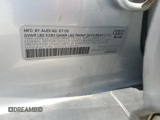 2006 Audi A6 with VIN WAUDG74F16N042092, listed as a Copart auction lot 70844864 with 188,745 mi miles and Salvage Title. Bid and sale history available at carsss.com. Image 12.