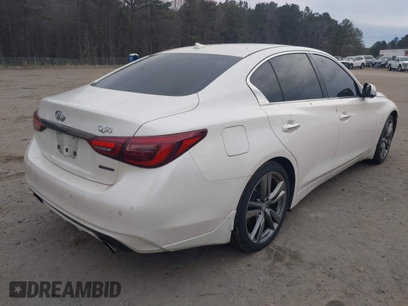 2021 Infiniti Q50 3.0t SENSORY with VIN JN1EV7CP4MM707726, listed as a IAAI auction lot 41427425 with 105,970 mi miles. Bid and sale history available at carsss.com. Image 4.