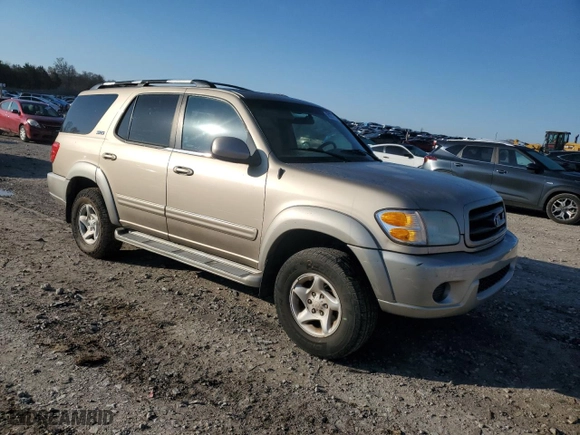2001 Toyota Sequoia SR5 with VIN 5TDZT34A01S041892, listed as a Copart auction lot 50357025 with 223,300 mi miles and Salvage Title. Bid and sale history available at carsss.com. Image 4.