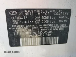 2013 Hyundai Elantra GT w/Blue Int with VIN KMHD35LE8DU052810, listed as a Copart auction lot 72935104 with 101,211 mi miles and Salvage Title. Bid and sale history available at carsss.com. Image 15.