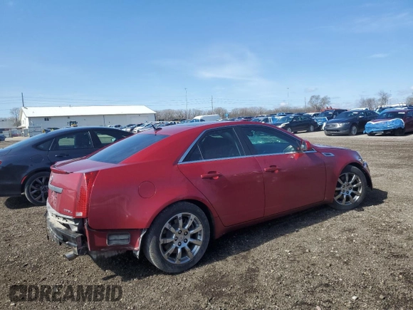 2008 Cadillac CTS AWD with VIN 1G6DT57V780193897, listed as a Copart auction lot 51231425 with 78,585 mi miles and Salvage Title. Bid and sale history available at DreamBid. Image 3.