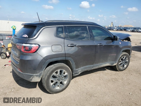 2018 Jeep Compass Trailhawk with VIN 3C4NJDDB0JT458339, listed as a Copart auction lot 58834155 with 103,811 mi miles and Salvage title. Bid and sale history available at DreamBid. Image 3.