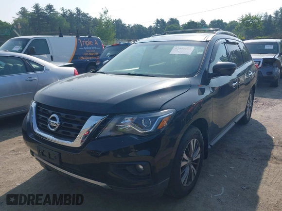 2017 Nissan Pathfinder Platinum with VIN 5N1DR2MM8HC628457, listed as a IAAI auction lot 42442662 with 148,018 mi miles and . Bid and sale history available at DreamBid. Image 2.