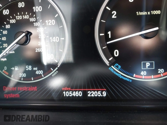 2014 BMW 5 Series 535i with VIN WBA5B1C54ED917047, listed as a IAAI auction lot 41727855 with 105,460 mi miles and . Bid and sale history available at DreamBid. Image 15.