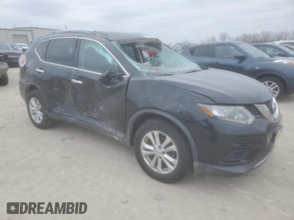 2016 Nissan Rogue SV with VIN KNMAT2MV2GP658479, listed as a Copart auction lot 44925995 with 92,788 mi miles and Salvage Title. Bid and sale history available at carsss.com. Image 4.