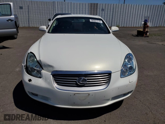2005 Lexus SC 430 с VIN JTHFN48Y450067896, выставлен на аукционе Copart как лот 58501715 с пробегом 174 996 миль миль и Списание • Salvage title. История ставок и продаж доступна на DreamBid. Изображение 5.