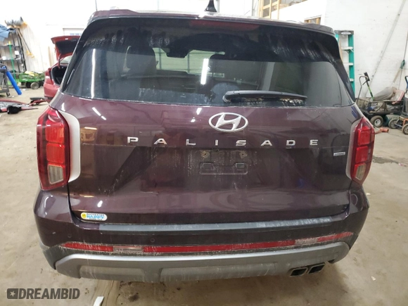 2024 Hyundai Palisade SEL with VIN KM8R4DGE5RU723204, listed as a Copart auction lot 86903934 with 6,515 mi miles and Salvage Title. Bid and sale history available at carsss.com. Image 6.