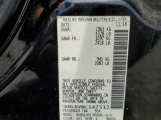 2019 Nissan Altima SV with VIN 1N4BL4DV8KC147512, listed as a Copart auction lot 57482725 with 109,300 mi miles and Salvage title. Bid and sale history available at DreamBid. Image 12.