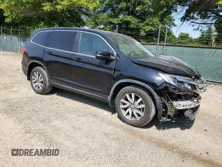 2019 Honda Pilot EX-L with VIN 5FNYF5H5XKB031517, listed as a Copart auction lot 59430655 with 64,929 mi miles and Salvage title. Bid and sale history available at DreamBid. Image 4.