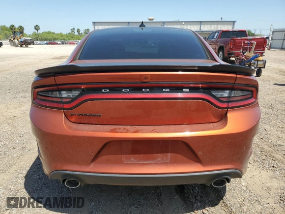 2022 Dodge Charger R/T with VIN 2C3CDXCT4NH198377, listed as a Copart auction lot 52013875 with 25,500 mi miles and Salvage Title. Bid and sale history available at DreamBid. Image 6.