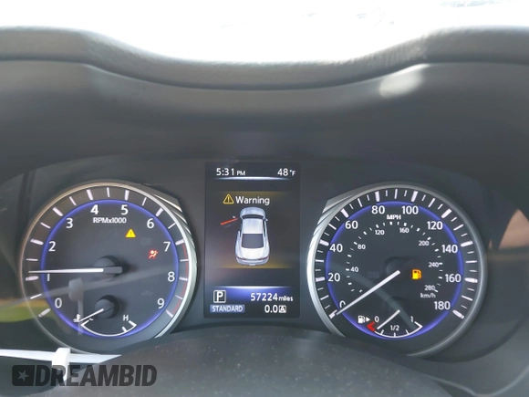2018 Infiniti Q60 RED SPORT 400 with VIN JN1FV7EL6JM630898, listed as a IAAI auction lot 41628560 with 57,224 mi miles. Bid and sale history available at carsss.com. Image 7.