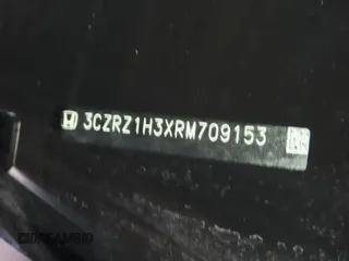2024 Honda HR-V LX with VIN 3CZRZ1H3XRM709153, listed as a Copart auction lot 42566485 with 38,500 mi miles and Salvage Title. Bid and sale history available at carsss.com. Image 10.