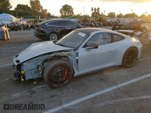 2023 Porsche 911 GT3 with VIN WP0AC2A91PS270549, listed as a Copart auction lot 78500294 with 1,636 mi miles and Salvage Title. Bid and sale history available at DreamBid. Image 1.