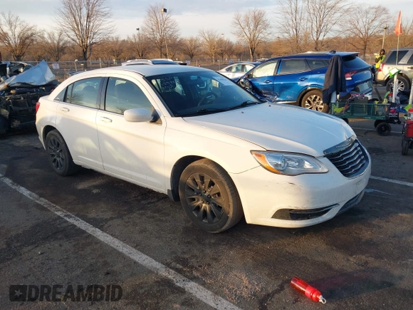 2013 Chrysler 200 LX with VIN 1C3CCBAB2DN559529, listed as a IAAI auction lot 41490534 with 123,468 mi miles. Bid and sale history available at carsss.com. Image 1.