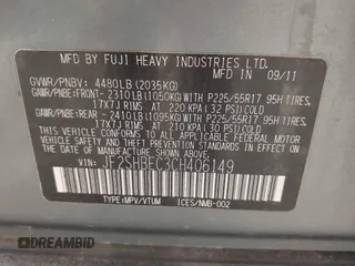 2012 Subaru Forester X Limited с VIN JF2SHBEC3CH406149, выставлен на аукционе IAAI как лот 42474180 с пробегом 138 998 миль миль и . История ставок и продаж доступна на DreamBid. Изображение 9.
