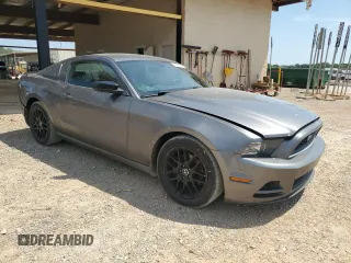 2014 Ford Mustang V6 with VIN 1ZVBP8AMXE5216742, listed as a Copart auction lot 53945675 with 207,505 mi miles and Salvage Title. Bid and sale history available at DreamBid. Image 4.