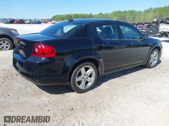2012 Dodge Avenger SE with VIN 1C3CDZAB5CN237648, listed as a IAAI auction lot 42063514 with 157,123 mi miles. Bid and sale history available at carsss.com. Image 4.