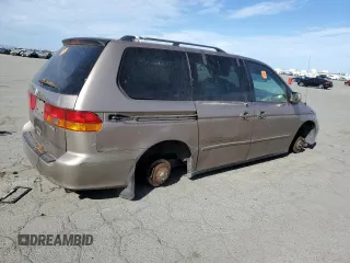 2003 Honda Odyssey EX-L z VIN 5FNRL18043B154662, wystawiony jako Copart lot #52896015 z przebiegiem 216 099 mil mil oraz Szkoda całkowita • Salvage title. Historia ofert i sprzedaży dostępna na DreamBid. Obrazek 3.