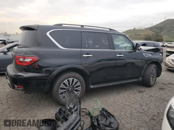 2021 Nissan Armada SL with VIN JN8AY2BA3M9373697, listed as a Copart auction lot 73402362 with 1,465 mi miles. Bid and sale history available at carsss.com. Image 3.