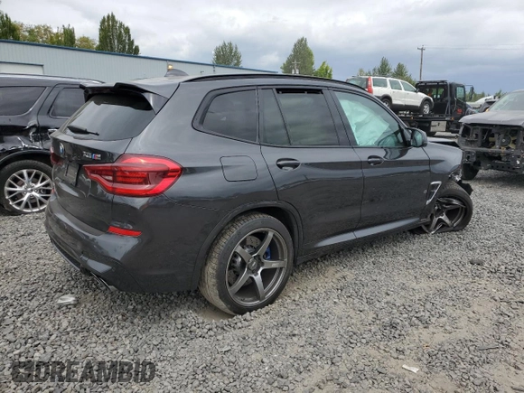 2020 BMW X3 M Competition with VIN 5YMTS0C09L9C08424, listed as a Copart auction lot 67135334 with 0 mi miles and Salvage Title. Bid and sale history available at carsss.com. Image 3.
