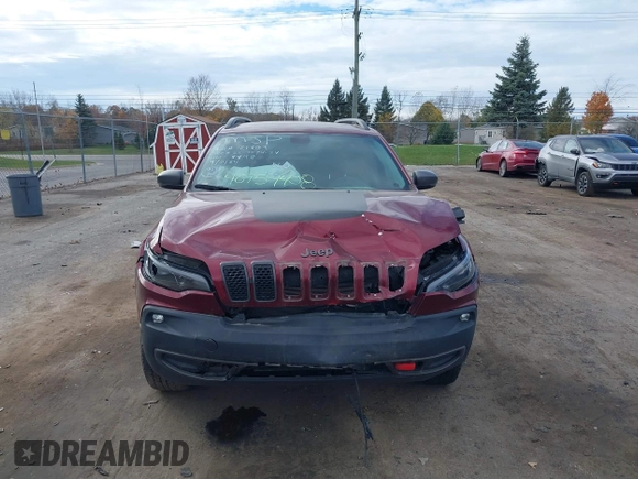 2019 Jeep Cherokee Trailhawk Elite with VIN 1C4PJMBX6KD378848, listed as a IAAI auction lot 40754408 with 52,901 mi miles. Bid and sale history available at carsss.com. Image 11.