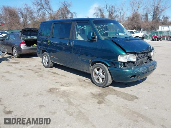 2002 Volkswagen EuroVan с VIN WV2KB47002H029567, выставлен на аукционе IAAI как лот 41628376 с пробегом 156 866 миль миль и . История ставок и продаж доступна на DreamBid. Изображение 1.