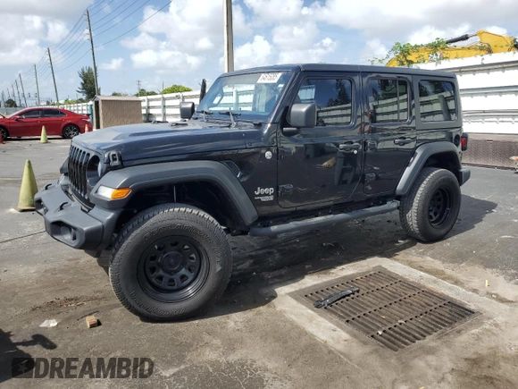 2018 Jeep Wrangler Unlimited Sport S с VIN 1C4HJXDN1JW324720, выставлен на аукционе Copart как лот 64615085 с пробегом 57 434 миль миль и Чистый • Clean title. История ставок и продаж доступна на DreamBid. Изображение 1.
