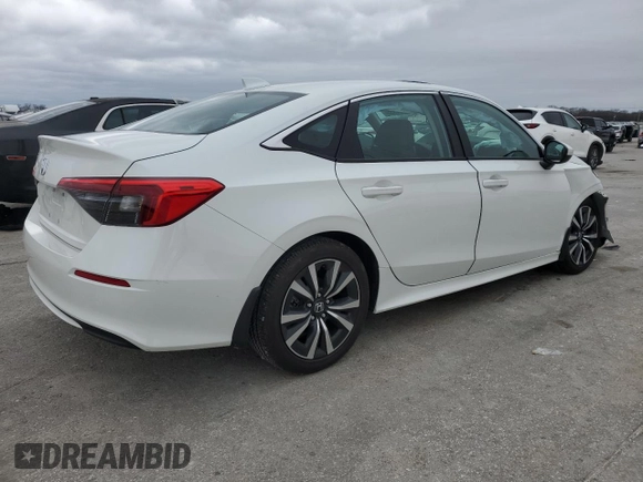 2023 Honda Civic Sedan EX with VIN 2HGFE1F7XPH321900, listed as a Copart auction lot 47931335 with 19,996 mi miles and Salvage Title. Bid and sale history available at carsss.com. Image 3.