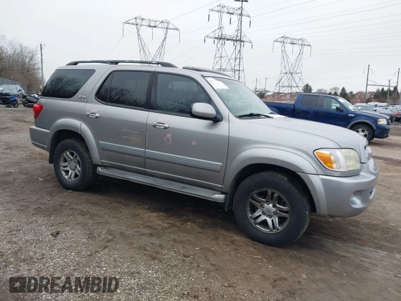 2005 Toyota Sequoia SR5 with VIN 5TDBT44A95S246415, listed as a IAAI auction lot 41560405 with 169,745 mi miles and . Bid and sale history available at DreamBid. Image 1.