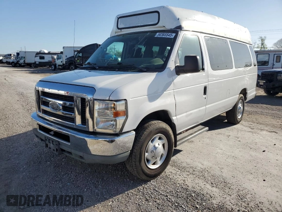 2014 Ford Econoline Cargo with VIN 1FTNS2EL3EDA22315, listed as a Copart auction lot 50365545 with 198,070 mi miles and Salvage Title. Bid and sale history available at DreamBid. Image 1.