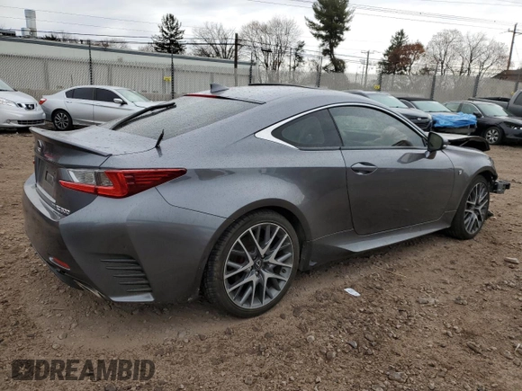 2017 Lexus RC with VIN JTHSM5BC6H5003385, listed as a Copart auction lot 83747414 with 76,861 mi miles and Salvage Title. Bid and sale history available at carsss.com. Image 3.