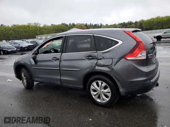 2013 Honda CR-V EX-L z VIN 2HKRM4H75DH668874, wystawiony jako Copart lot #55956255 z przebiegiem 136 539 mil mil oraz Szkoda całkowita • Salvage title. Historia ofert i sprzedaży dostępna na DreamBid. Obrazek 2.