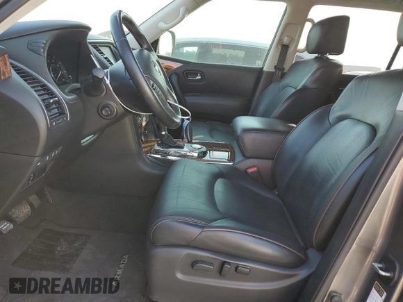 2019 Nissan Armada Platinum with VIN JN8AY2NF3K9350845, listed as a Copart auction lot 47219855 with 64,743 mi miles and Salvage title. Bid and sale history available at DreamBid. Image 7.