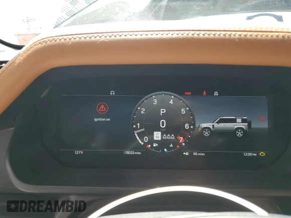 2023 Land Rover Defender X with VIN SALEX7EU6P2147792, listed as a Copart auction lot 62846635 with 78,333 mi miles and Salvage title. Bid and sale history available at DreamBid. Image 9.