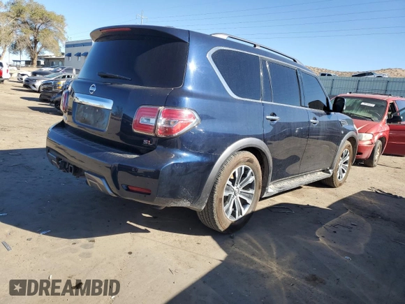 2020 Nissan Armada SL with VIN JN8AY2NCXLX518841, listed as a Copart auction lot 80346634 with 0 mi miles and Salvage Title. Bid and sale history available at carsss.com. Image 3.