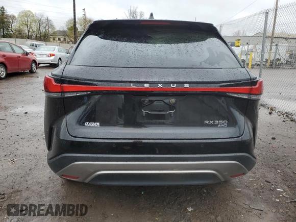 2025 Lexus RX 350 with VIN 2T2BAMCA4SC091988, listed as a Copart auction lot 52320925 with 3,725 mi miles and Salvage Title. Bid and sale history available at DreamBid. Image 6.