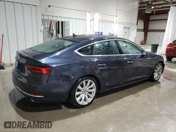 2018 Audi A5 Sportback Premium Plus with VIN WAUBNCF58JA040012, listed as a Copart auction lot 53456135 with 157,627 mi miles and Salvage Title. Bid and sale history available at carsss.com. Image 3.