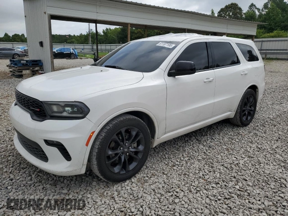 2021 Dodge Durango GT with VIN 1C4RDHDG0MC740413, listed as a Copart auction lot 61187195 with 123,908 mi miles and Salvage title. Bid and sale history available at DreamBid. Image 1.