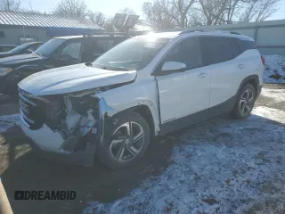 2020 GMC Terrain SLT z VIN 3GKALPEV5LL250404, wystawiony jako Copart lot #89302955 z przebiegiem 80 619 mil mil oraz Szkoda całkowita • Salvage title. Historia ofert i sprzedaży dostępna na DreamBid. Obrazek 1.