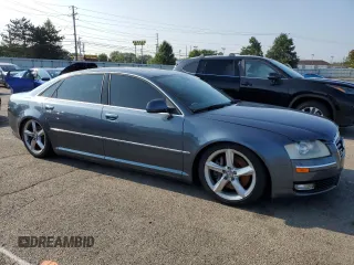 2008 Audi A8 4.2L z VIN WAUMV94E98N010602, wystawiony jako Copart lot #67390454 z przebiegiem 163 772 mil mil oraz Szkody całkowita. Historia ofert i sprzedaży dostępna na DreamBid. Obrazek 4.