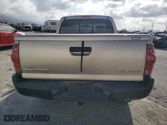 2006 Toyota Tacoma PreRunner with VIN 5TENX62N66Z315925, listed as a Copart auction lot 80565954 with 196,227 mi miles and Salvage title. Bid and sale history available at DreamBid. Image 6.