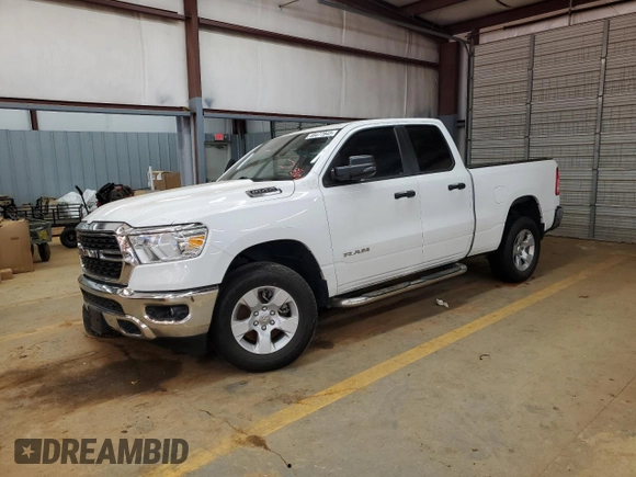 2023 Ram 1500 Big Horn with VIN 1C6SRFBT4PN609346, listed as a Copart auction lot 46477845 with 41,836 mi miles and Salvage Title. Bid and sale history available at carsss.com. Image 1.